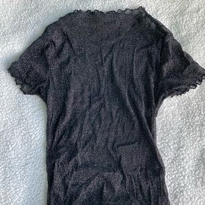 Pacsun Black Glittery See-through over shirt size M